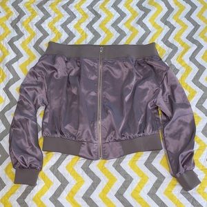 Lightweight Off The Shoulder Zip Up